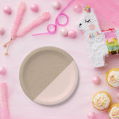 クラフト及びピンクのパステルは使い捨て可能な紙皿を浸しました ペーパープレート (パーティー)