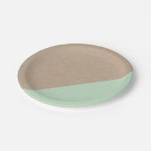 クラフト及びミントのパステルは使い捨て可能な紙皿を浸しました ペーパープレート (アングル)