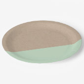 クラフト及びミントのパステルは使い捨て可能な紙皿を浸しました ペーパープレート (アングル)