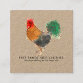 クラフト名刺 |ロースターイラストレーション スクエア名刺 (正面)