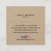 クラフト名刺 |ロースターイラストレーション スクエア名刺 (裏面)