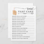 クラフト名素朴ザケーキブライダルシャワーゲーム エンクロージャーカード (正面/裏面)