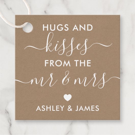 クラフト夫妻のハグとキスラベル フェイバータグ (正面)