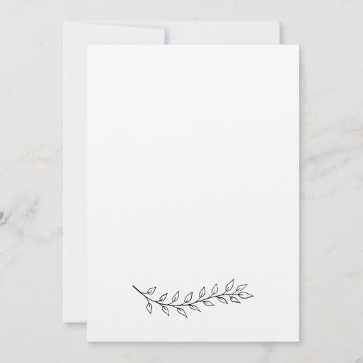 クラフト式 挙式報告カード | 私たち式を挙げました 招待状 (裏面)