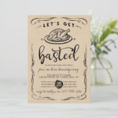 クラフト感謝祭素朴Kraft Thank 招待状 (スタンド正面)