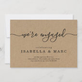 クラフト我々は婚約した婚約パーティ招待状 招待状 (正面)