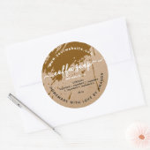 クラフト手作りコーヒー石鹸ラベル ラウンドシール (封筒)