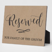 クラフト書道指定席結婚のサイン フォトプラーク (側面)