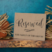 クラフト書道指定席結婚のサイン フォトプラーク (側面)