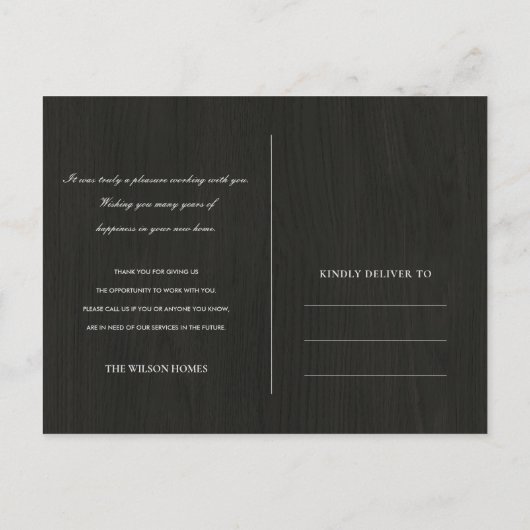 クラフト木造フローラバードハウス不動産仲介業者サンキュー 案内ポストカード (裏面)