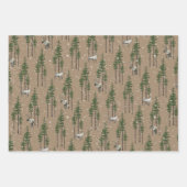 クラフト東素朴松の森の森の木の葉 ラッピングペーパーシート (正面3)