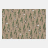 クラフト東素朴松の森の森の木の葉 ラッピングペーパーシート (正面2)