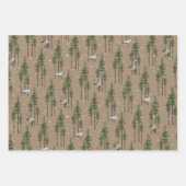 クラフト東素朴松の森の森の木の葉 ラッピングペーパーシート (正面)