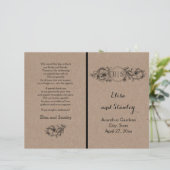 クラフト段ボールヴィンテージフローラフレームとイニシャル (スタンド正面)