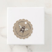 クラフト点々のあるヴィンテージ縁どアピアジャールネックラベル フェイバータグ (インサイチュ)