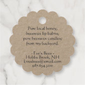 クラフト点々のあるヴィンテージ縁どアピアジャールネックラベル フェイバータグ (裏面)