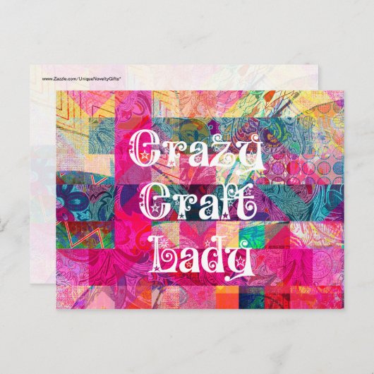 クラフト熱狂するレディカラフルパタ鮮やかーン ポストカード (正面/裏面)