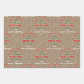 クラフト特別配達北極3人の子供の名前 ラッピングペーパーシート (正面3)