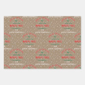 クラフト特別配達北極3人の子供の名前 ラッピングペーパーシート (正面2)