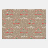 クラフト特別配達北極3人の子供の名前 ラッピングペーパーシート (正面)