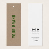 クラフト環境にやさしブランドネーム衣料つるラベル (正面&裏面)