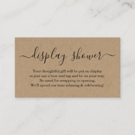 クラフト用の表示シャワー素朴インサート エンクロージャーカード