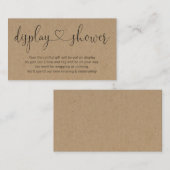 クラフト用の表示シャワー素朴インサート エンクロージャーカード (正面/裏面)