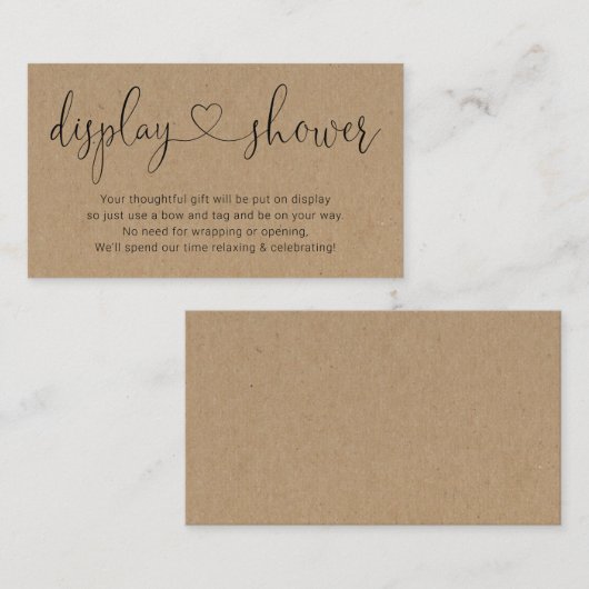 クラフト用の表示シャワー素朴インサート エンクロージャーカード (正面/裏面)