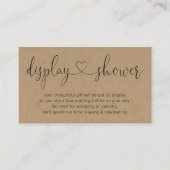 クラフト用の表示シャワー素朴インサート エンクロージャーカード (正面)