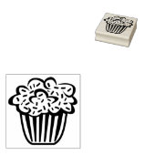 クラフト用カップケーキ木製スタンプ ラバースタンプ (押印)