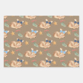 クラフト男の赤ちゃん初めてのクリスマストナカイパーティー ラッピングペーパーシート (正面2)