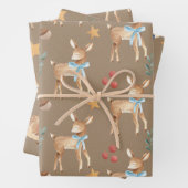 クラフト男の赤ちゃん初めてのクリスマストナカイパーティー ラッピングペーパーシート (インサイチュ)