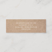 クラフト白モダン歯アイコン歯科用ミニビジネス スキニー名刺 (裏面)