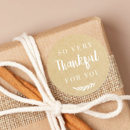 クラフト秋素朴秋感謝祭ギフト ラウンドシール