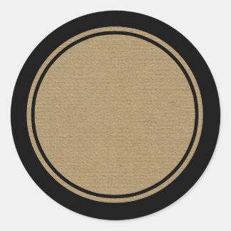 クラフト空白の紙印刷ボトルJARラベル ラウンドシール