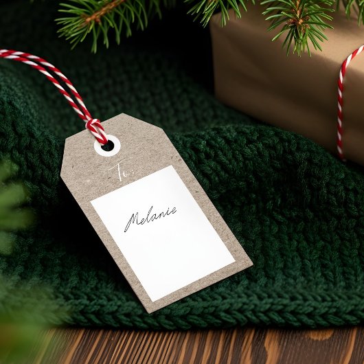 クラフト紙からの特別宅配荷物 ギフトタグ