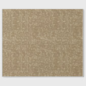 クラフト紙のつる植物のギフトの包装紙 ラッピングペーパー (フラット)