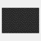 クラフト紙のぬくもり | クリスマスのプレイド模様の鹿の角 ラッピングペーパーシート (正面2)