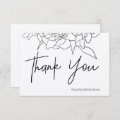 クラフト紙のサンキューレターカード - フラット サンキューカード (正面/裏面)