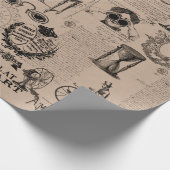 クラフト紙のスタイルのヴィンテージ ラッピングペーパー (角)