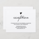 クラフト紙の受付カード 招待状 (正面/裏面)