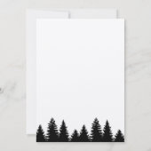 クラフト紙の引っ越しました山の招待状カード 招待状 (裏面)