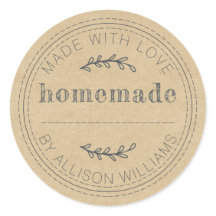 クラフト紙の手作り焼き菓子ジャム缶ラベル