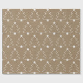 クラフト紙の木 ラッピングペーパー (フラット)