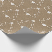 クラフト紙の木 ラッピングペーパー (角)