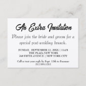 クラフト紙の結婚式二次会招待状カード エンクロージャーカード (正面)
