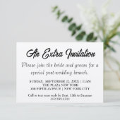 クラフト紙の結婚式二次会招待状カード エンクロージャーカード (スタンド正面)