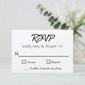 クラフト紙の結婚式返信ハガキ エンクロージャーカード (スタンド正面)