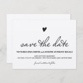 クラフト紙のSave The Dateカード 招待状 (正面/裏面)