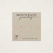 クラフト紙はっきりしたフォントタイポグラフィイヤリングホルダー (正面)